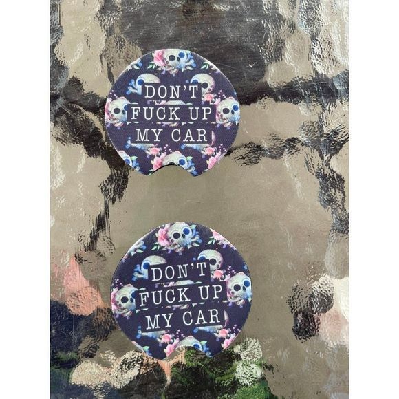 Dont Mess Up My Car Car Coasters 2 Pack - Picture 1 of 10